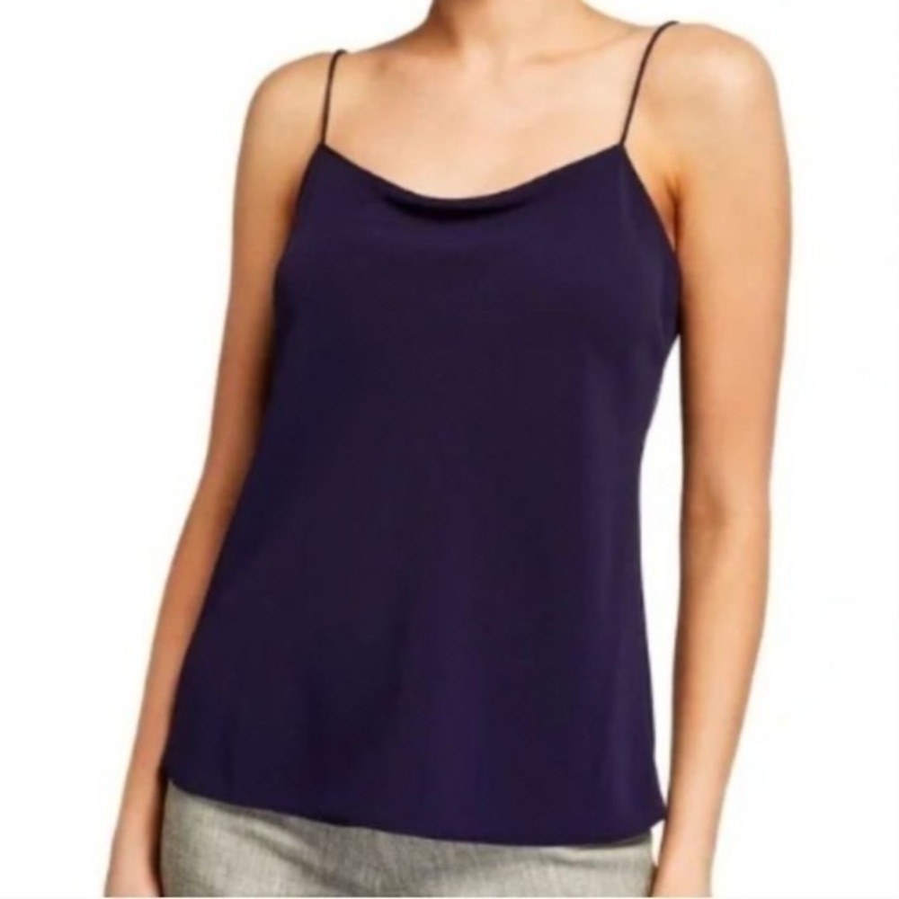 *Theory Camisole Blue Teah Urban Crepe Cami Easy Slip Top Scoop Neck Size Small